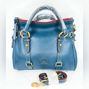 Dooney & Bourke Denim Florentine Leather Satchel